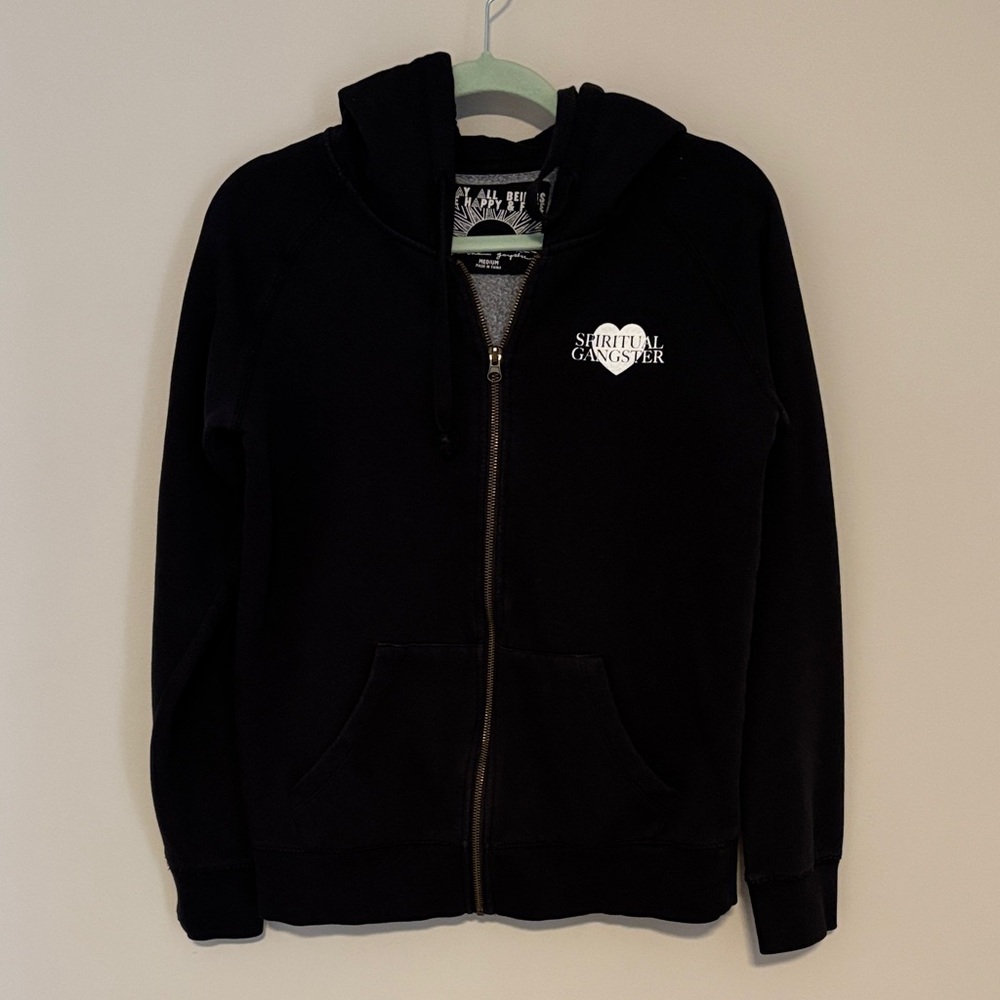 Spiritual Gangster Goddess Vibes zip up hoodie size medium